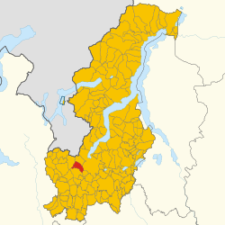 Map of Montano Lucino (Province of Como, region Lombardy, Italy 2024)